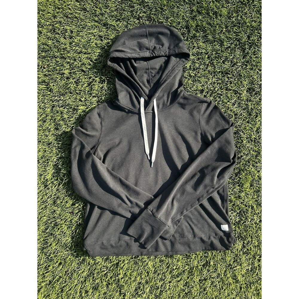 Vuori Halo Essential Hoodie Womens S Black Heather DreamKnit Pullover VW226